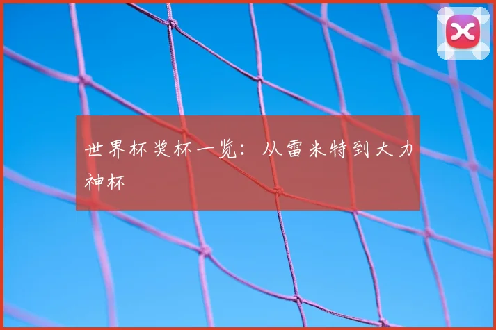 世界杯奖杯一览：从雷米特到大力神杯