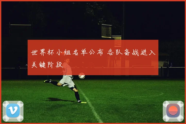 世界杯小组名单公布 各队备战进入关键阶段